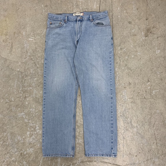 Levis Jeans 36x29 Blue Pants Grunge Punk Faded 505 Straight Denim Tag 36x30 - Picture 1 of 16